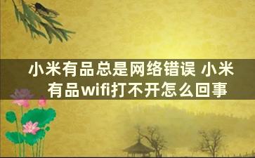 小米有品总是网络错误 小米有品wifi打不开怎么回事